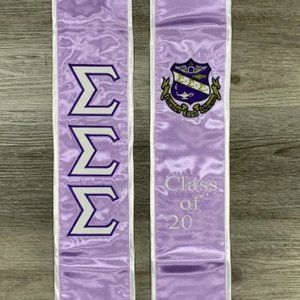 Sigma Sigma Sigma class of 2025  Graduation Stole Sash